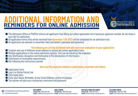 philsca admission 2024-2025|Admissions – Academic Year 2024.